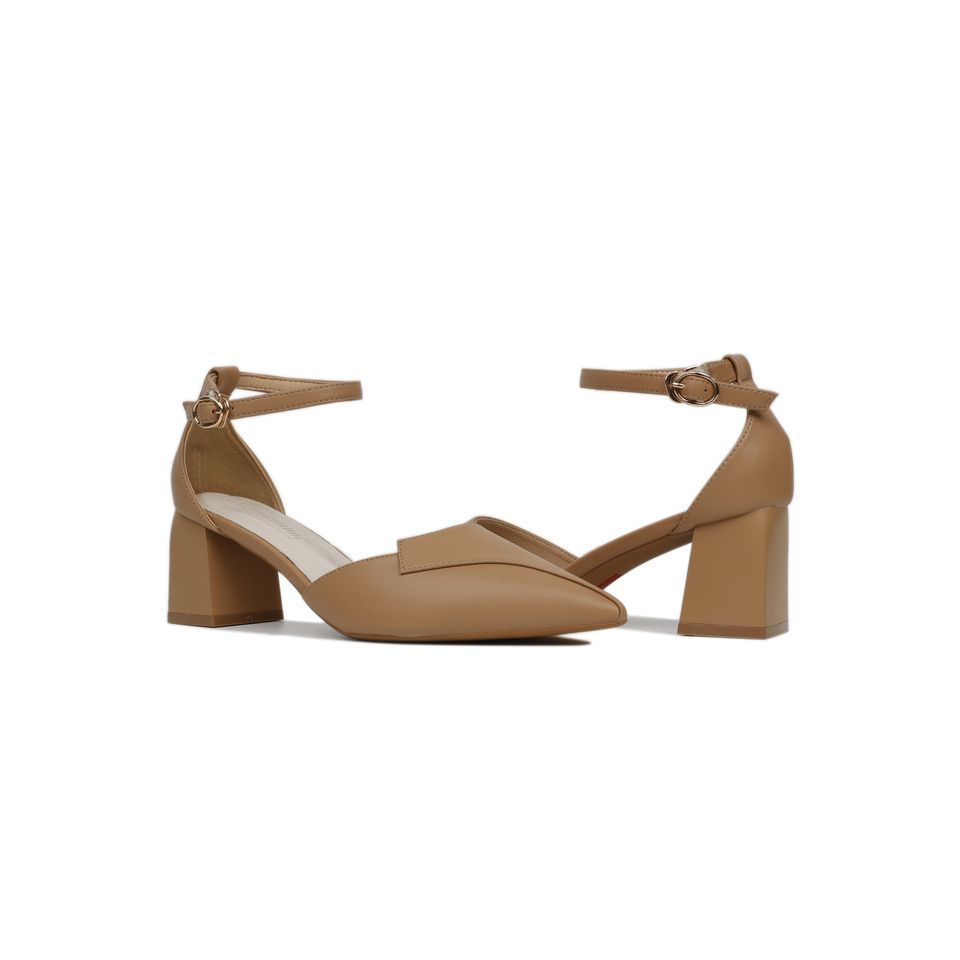 Sandal Cao Gót Hạnh Dung Bít Mũi Cách Điệu Bít Hậu HD27152BI