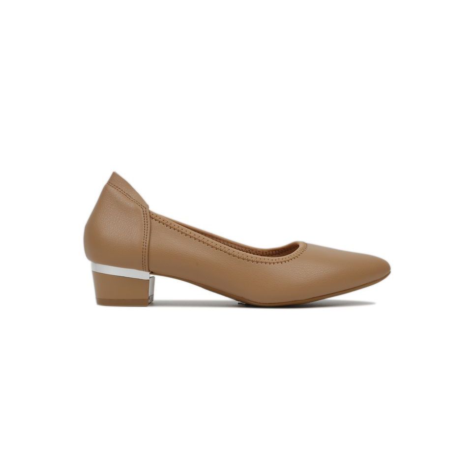 Giày Cao Gót Hạnh Dung Mũi Nhọn Đế vuông HD27154BI