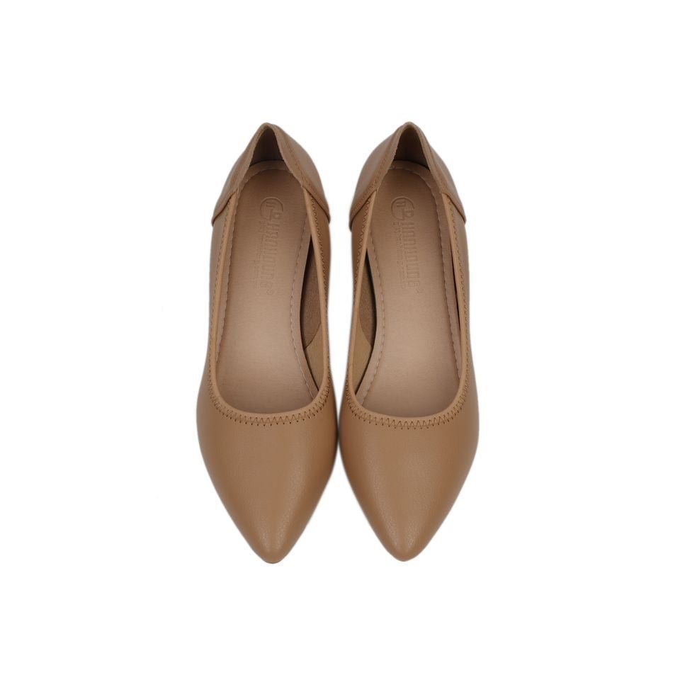 Giày Cao Gót Hạnh Dung Mũi Nhọn Đế vuông HD27154BI