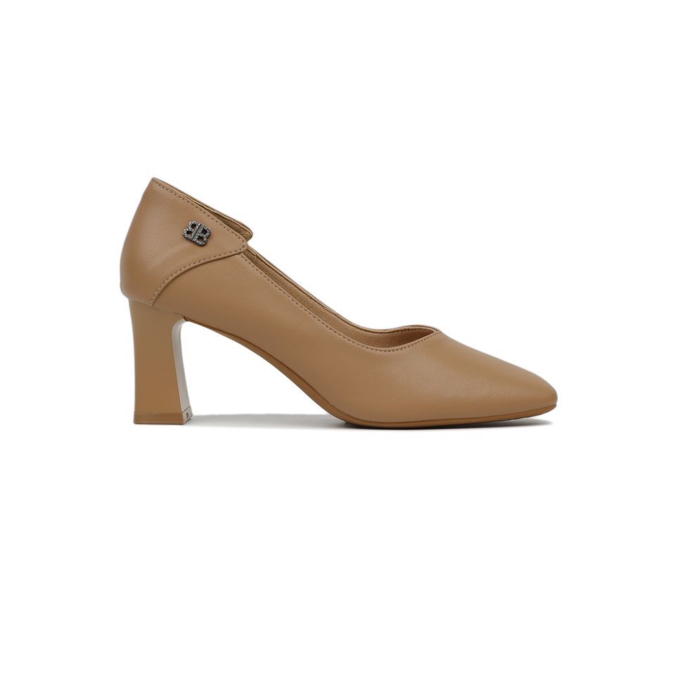 Giày Cao Gót Hạnh Dung Họa Tiết Nhỏ Sau Gót HD27157BI