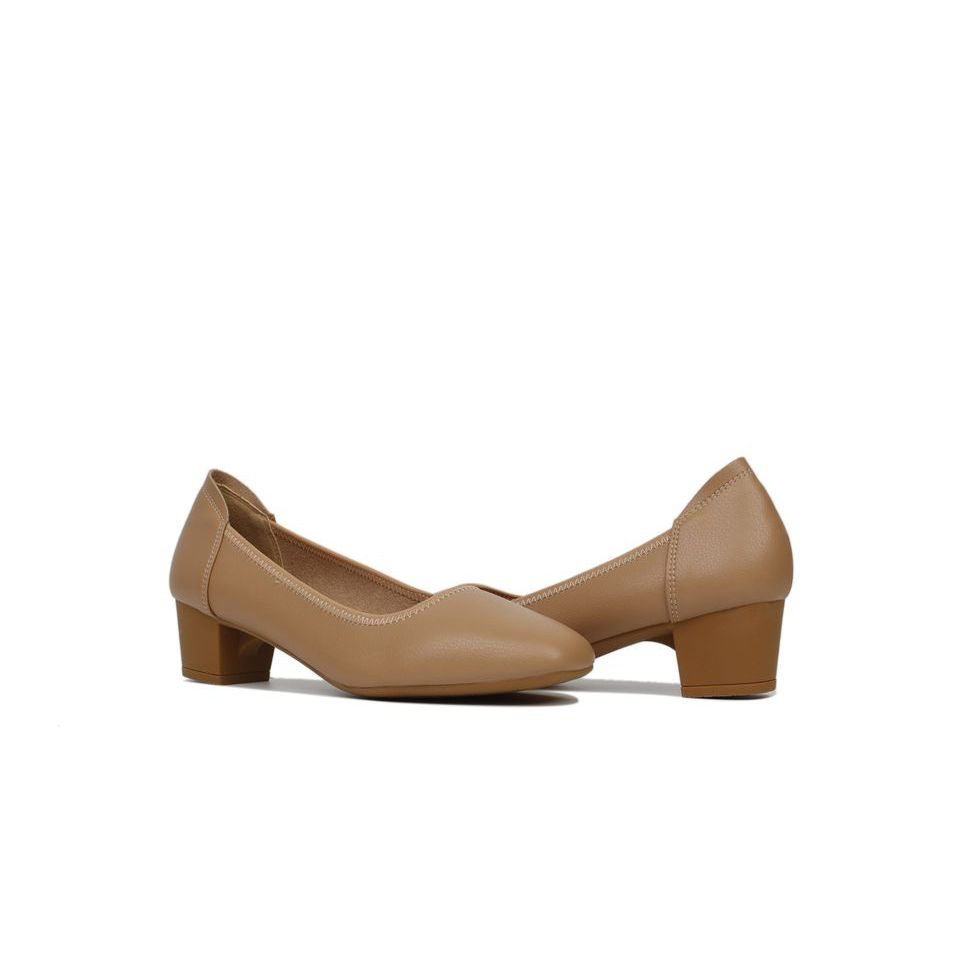 Giày Cao Gót Hạnh Dung Mũi Vuông HD27164BI