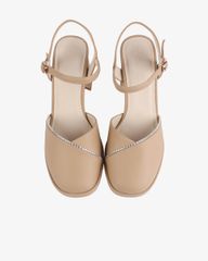 Sandal Cao Gót Hạnh Dung Gót Trụ Mũi Tròn Thanh Lịch HD27255BI