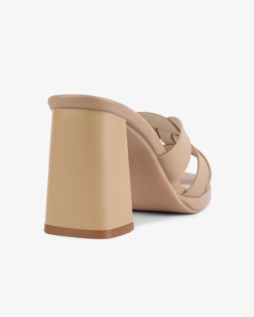 Dép Cao Gót Hạnh Dung Gót Trụ Quai Bản Luồn HD27259BI