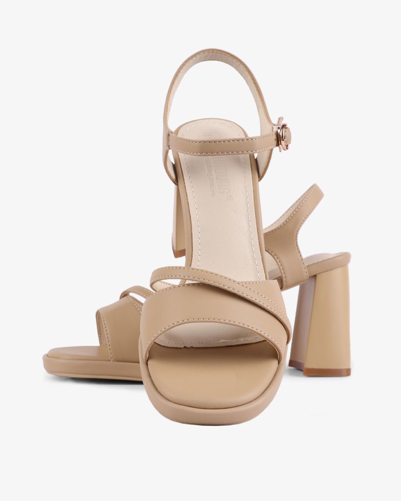 Sandal Cao Gót Hạnh Dung Gót Trụ Quai Ngang Chéo HD27260BI