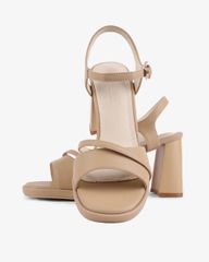 Sandal Cao Gót Hạnh Dung Gót Trụ Quai Ngang Chéo HD27260BI