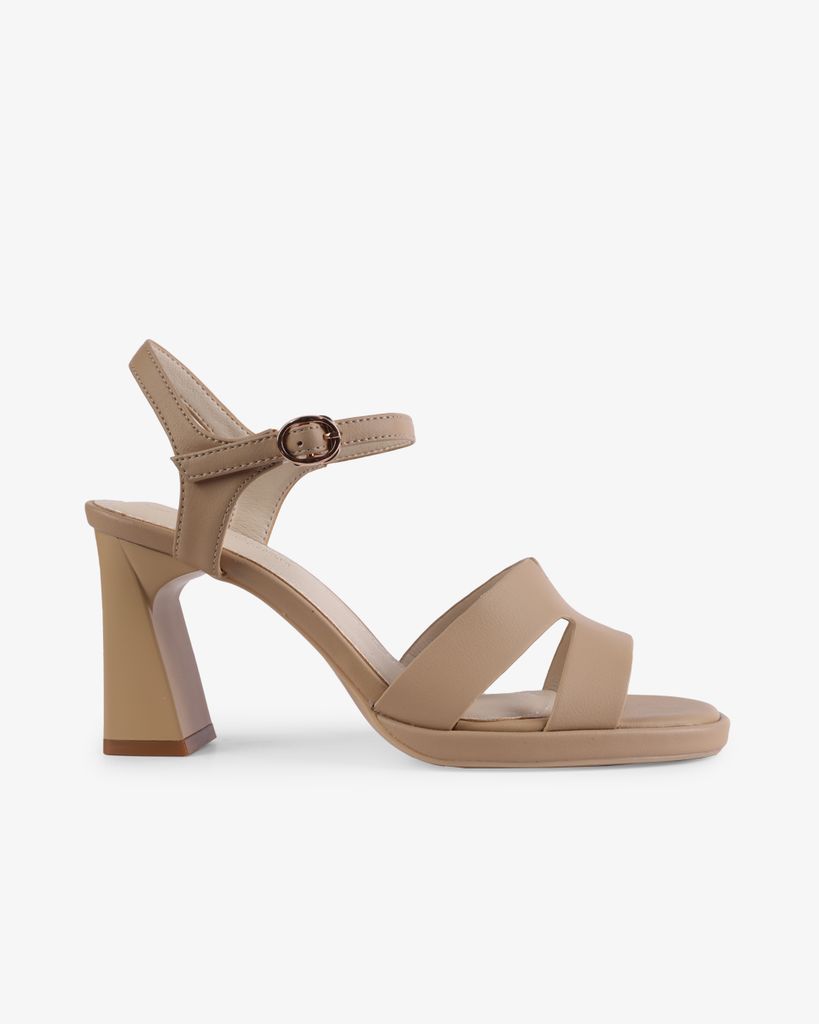 Sandal Cao Gót Hạnh Dung Quai Chữ H Gót Cách Điệu HD27261BI
