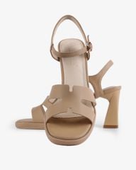 Sandal Cao Gót Hạnh Dung Quai Chữ H Gót Cách Điệu HD27261BI