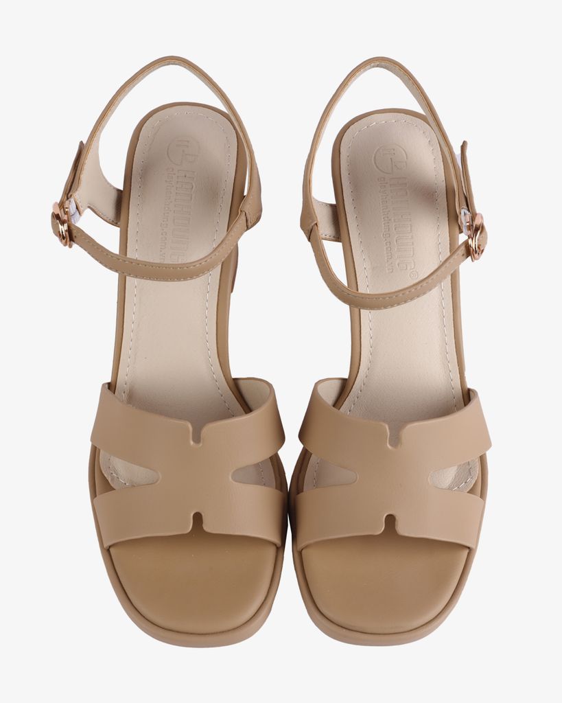 Sandal Cao Gót Hạnh Dung Quai Chữ H Gót Cách Điệu HD27261BI