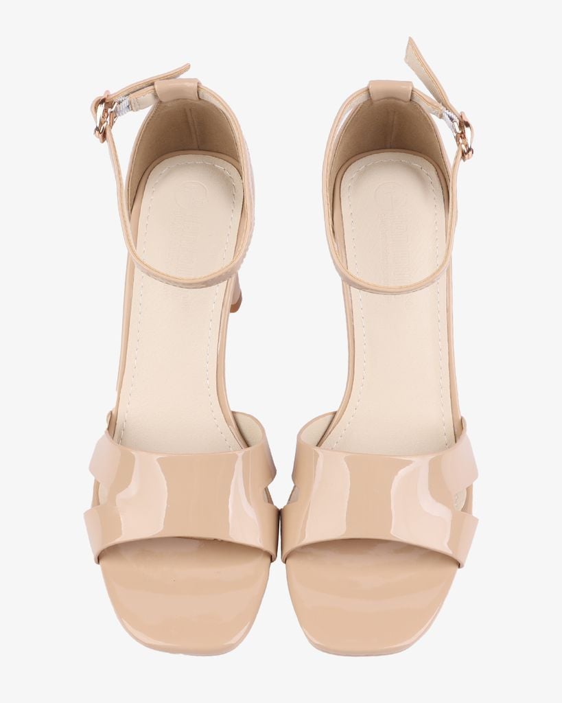 Sandal Cao Gót Hạnh Dung Bít Hậu Quai Bóng HD27267BI