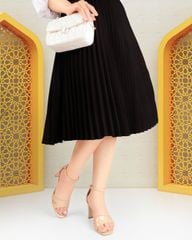 Sandal Cao Gót Hạnh Dung Bít Hậu Quai Bóng HD27267BI
