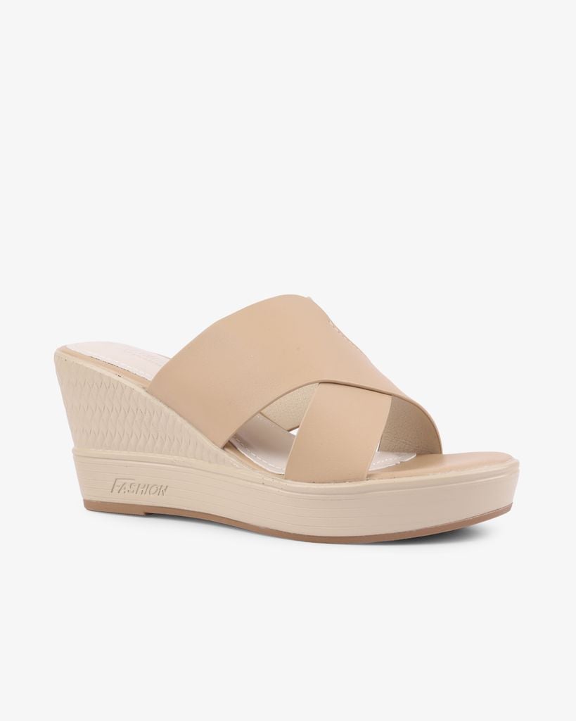 Dép Đế Xuồng Hạnh Dung Chéo Đắp HD27268BI