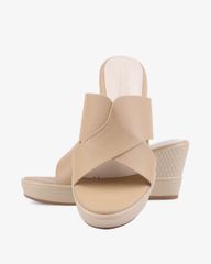 Dép Đế Xuồng Hạnh Dung Chéo Đắp HD27268BI