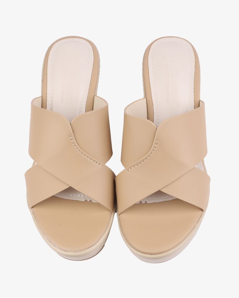 Dép Đế Xuồng Hạnh Dung Chéo Đắp HD27268BI