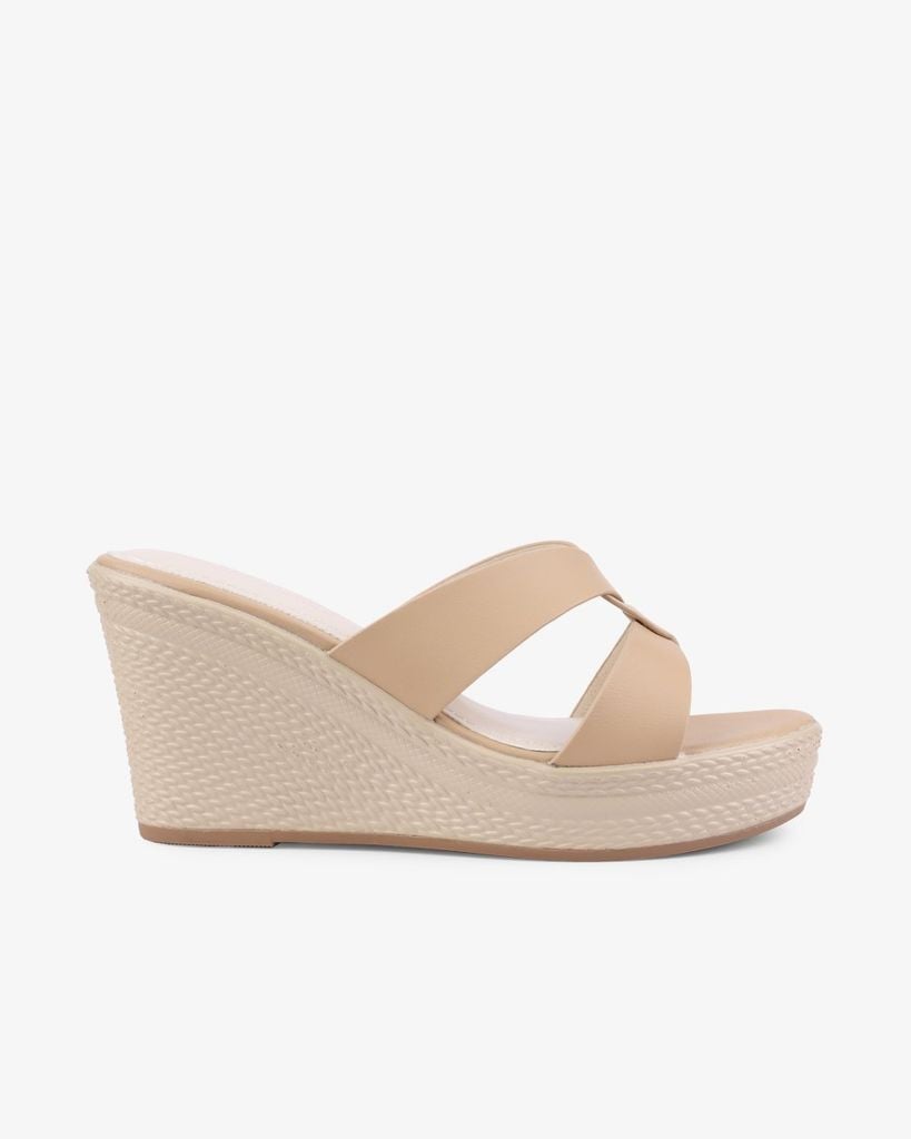 Dép Đế Xuồng Hạnh Dung Quai Luồn Chéo HD27269BI