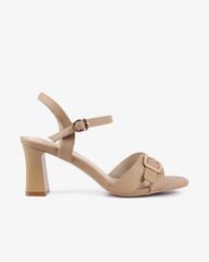 Sandal Cao Gót Hạnh Dung Quai Ngang Khóa Nịt HD27276BI