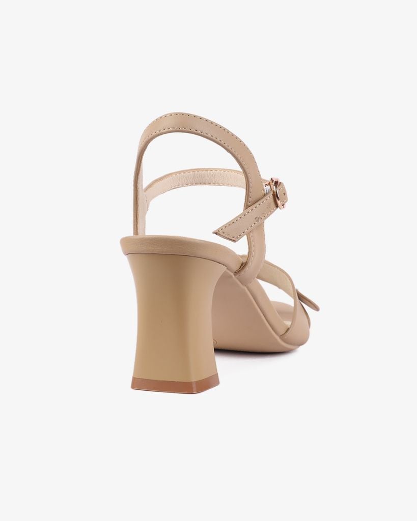 Sandal Cao Gót Hạnh Dung Quai Ngang Khóa Nịt HD27276BI