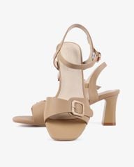 Sandal Cao Gót Hạnh Dung Quai Ngang Khóa Nịt HD27276BI
