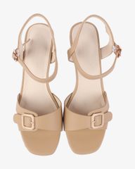 Sandal Cao Gót Hạnh Dung Quai Ngang Khóa Nịt HD27276BI
