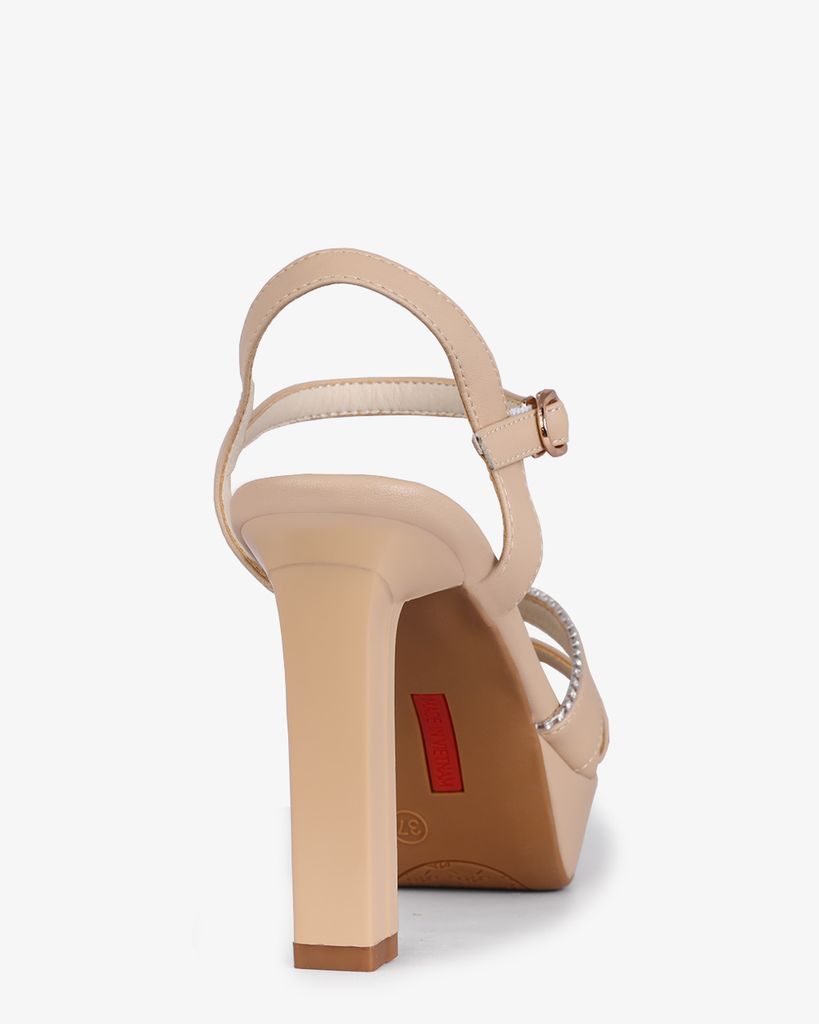 Sandal Cao Gót Hạnh Dung Mũi Đúp Thanh Lịch HD27278BI