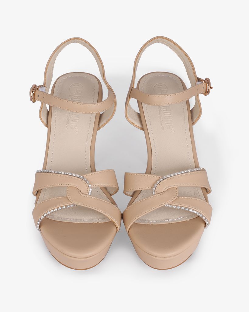 Sandal Cao Gót Hạnh Dung Mũi Đúp Thanh Lịch HD27278BI
