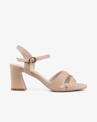 Sandal Cao Gót Hạnh Dung Quai Xoàn Xoắn HD27279BI