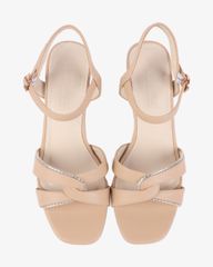 Sandal Cao Gót Hạnh Dung Quai Xoàn Xoắn HD27279BI