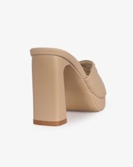 Dép Cao Gót Hạnh Dung Quai Chéo Khoét HD27282BI