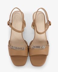 Sandal Cao Gót Hạnh Dung Bản Ngang Dây Khóa HD27283BI