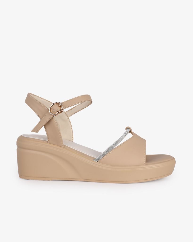 Sandal Đế Xuồng Hạnh Dung Quai Bản Dây Xoàn HD27285BI