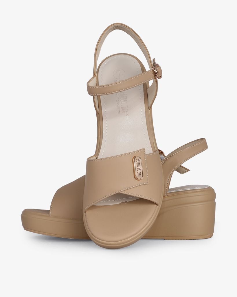 Sandal Đế Xuồng Hạnh Dung Bản Đắp Khóa HD27287BI