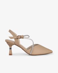 Sandal Cao Gót Hạnh Dung Bít Mũi Dây Xoàn HD27289BI