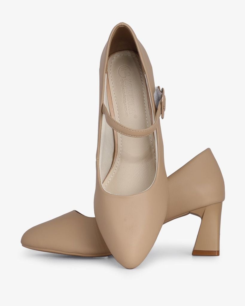 Giày Cao Gót Hạnh Dung Bít Mũi Hậu Dán HD27292BI