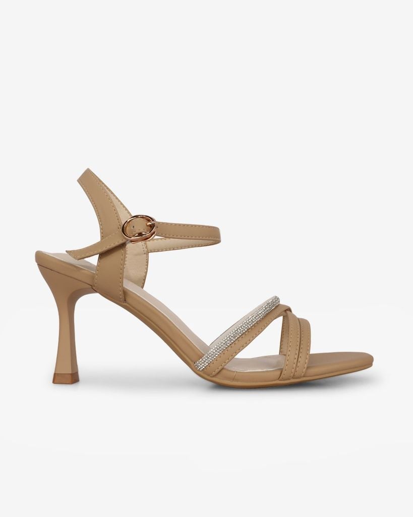 Sandal Cao Gót Hạnh Dung Nhiều Dây Chéo HD27304BI