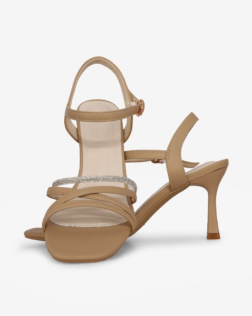 Sandal Cao Gót Hạnh Dung Nhiều Dây Chéo HD27304BI