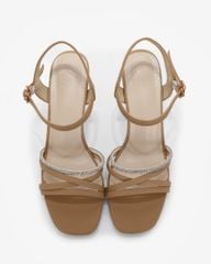 Sandal Cao Gót Hạnh Dung Nhiều Dây Chéo HD27304BI