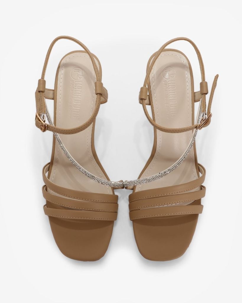 Sandal Cao Gót Hạnh Dung Nhiều Dây Mảnh Gót Nhọn HD27305BI