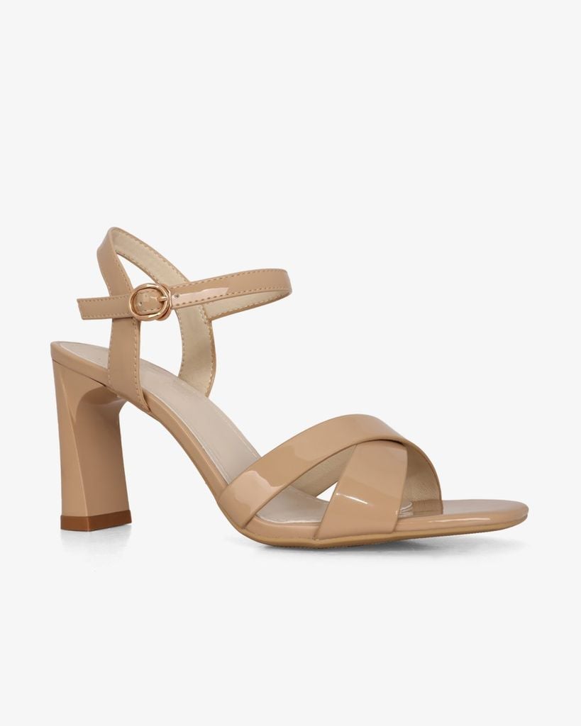 Sandal Cao Gót Hạnh Dung Quai Đan Chéo HD27306BI
