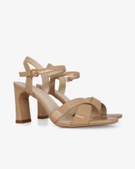 Sandal Cao Gót Hạnh Dung Quai Đan Chéo HD27306BI