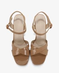 Sandal Cao Gót Hạnh Dung Quai Đan Chéo HD27306BI
