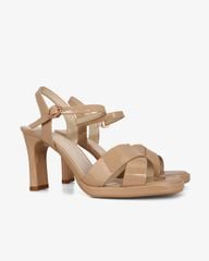 Sandal Cao Gót Hạnh Dung Quai Chéo Gót Trụ HD27307BI