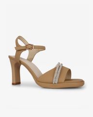 Sandal Cao Gót Hạnh Dung Bản Ngang Dây Xoàn HD27308BI