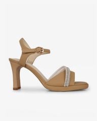 Sandal Cao Gót Hạnh Dung Bản Ngang Dây Xoàn HD27308BI