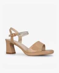 Sandal Cao Gót Hạnh Dung Bản Lớn Dây Xoàn HD27310BI