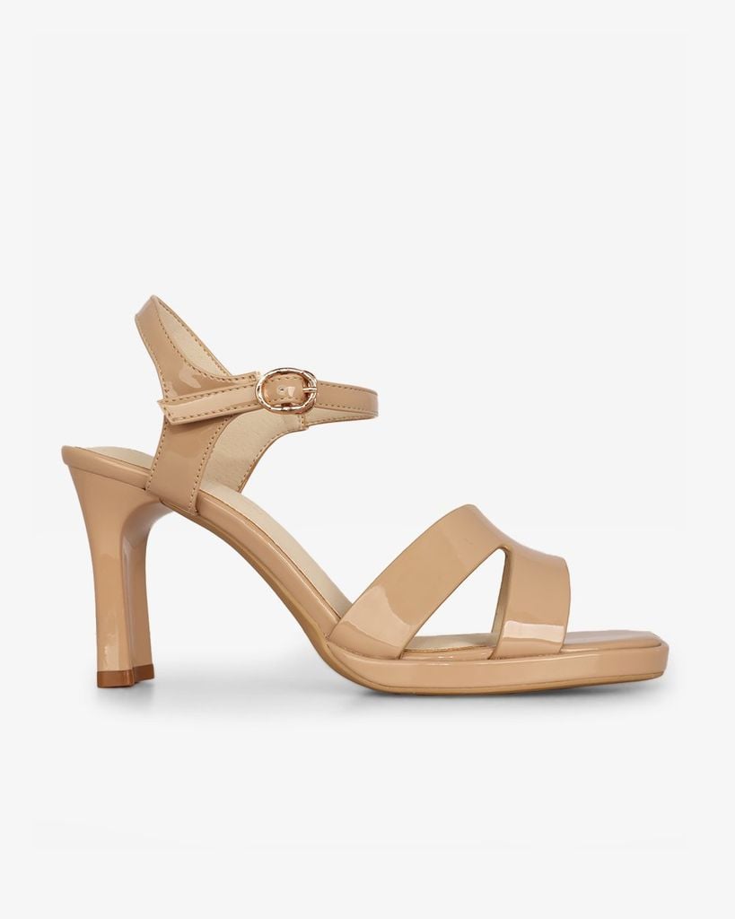 Sandal Cao Gót Hạnh Dung Quai Bóng Chữ H  HD27311BI