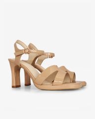 Sandal Cao Gót Hạnh Dung Quai Bóng Chữ H  HD27311BI