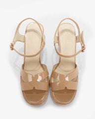 Sandal Cao Gót Hạnh Dung Quai Bóng Chữ H  HD27311BI