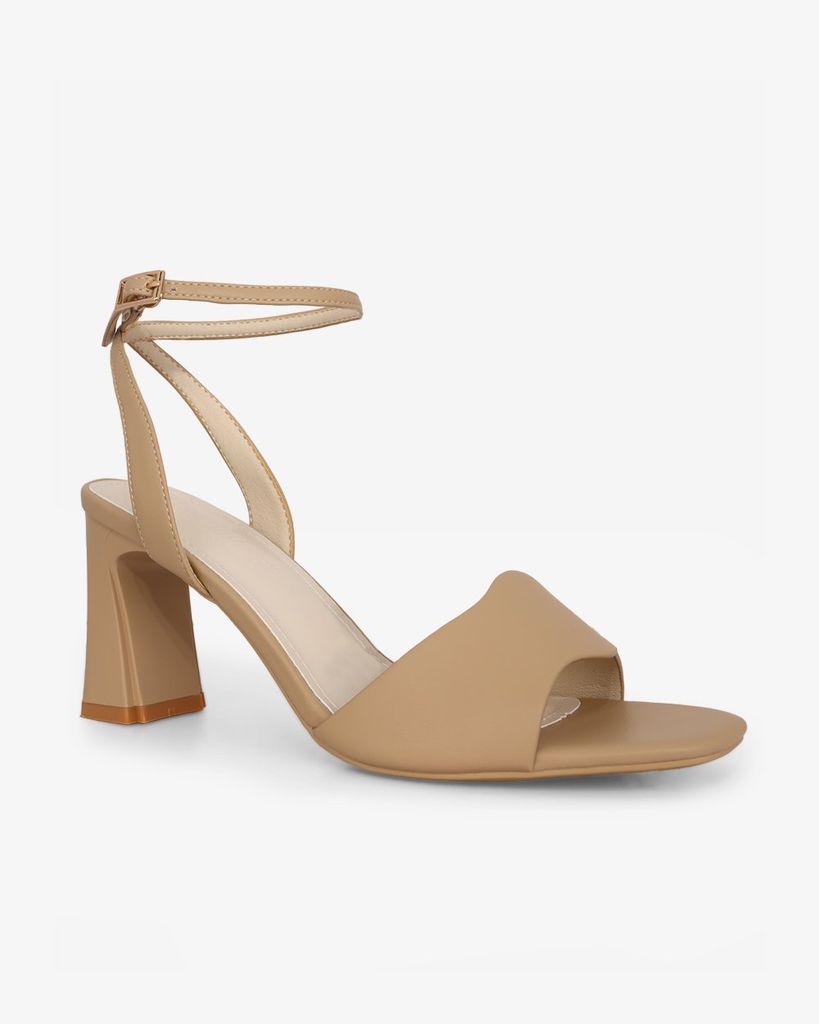 Sandal Cao Gót Hạnh Dung  Quai Ngang Bản Lớn HD27316BI