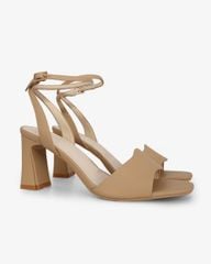 Sandal Cao Gót Hạnh Dung  Quai Ngang Bản Lớn HD27316BI