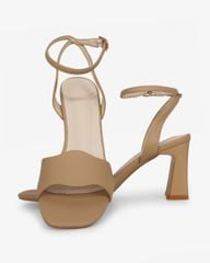 Sandal Cao Gót Hạnh Dung  Quai Ngang Bản Lớn HD27316BI