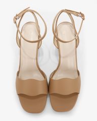 Sandal Cao Gót Hạnh Dung  Quai Ngang Bản Lớn HD27316BI